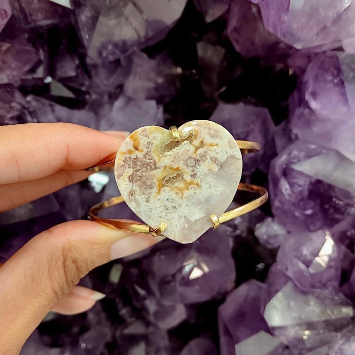 Pink Amethyst Arc Heart Bracelet | The Harmony Store Bracelet