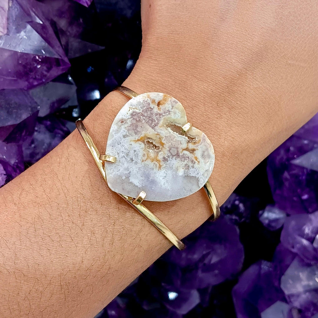 Pink Amethyst Arc Heart Bracelet | The Harmony Store Bracelet