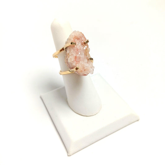 Pink Amethyst Arc Ring - The Harmony Store
