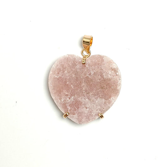 Pink Amethyst Claw Heart Pendant - The Harmony Store