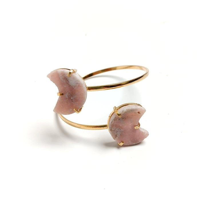 Pink Amethyst Dual Moon Bracelet | The Harmony Store Pink Amethyst