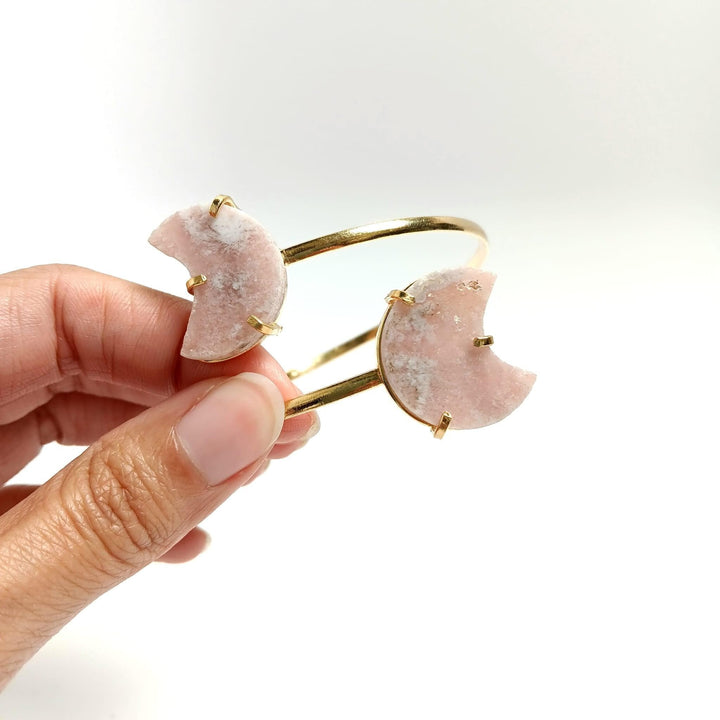 Pink Amethyst Dual Moon Bracelet | The Harmony Store Pink Amethyst