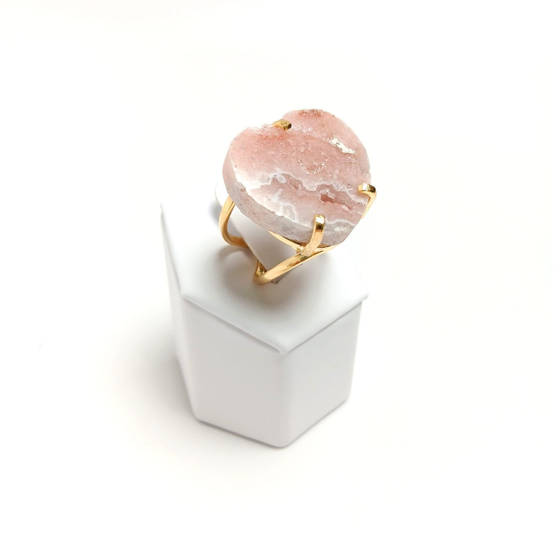 Pink Amethyst Heart Arc Ring | The Harmony Store Ring