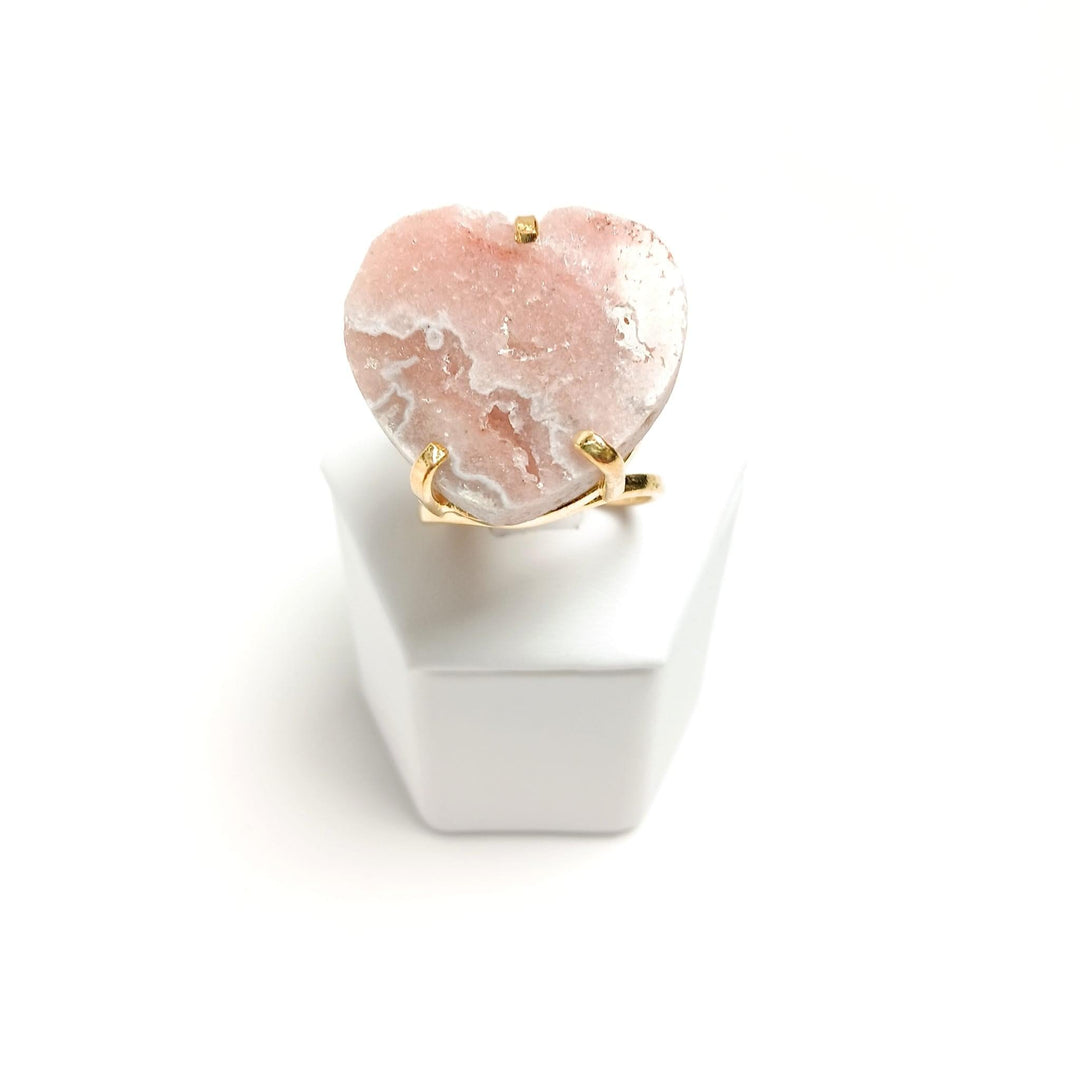 Pink Amethyst Heart Arc Ring | The Harmony Store Ring