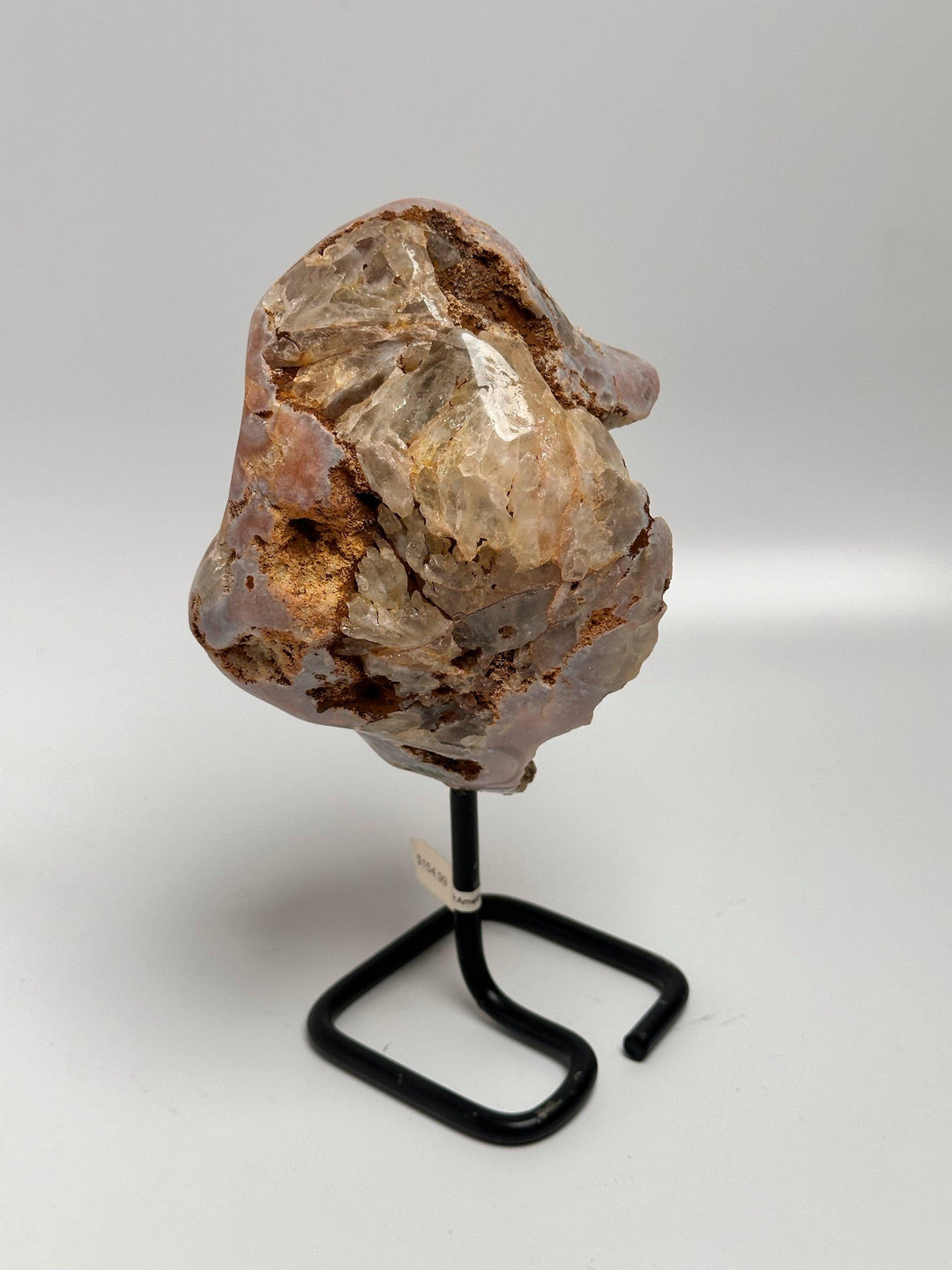 Pink Amethyst on Metal Base Brazil | The Harmony Store Crystal Slab