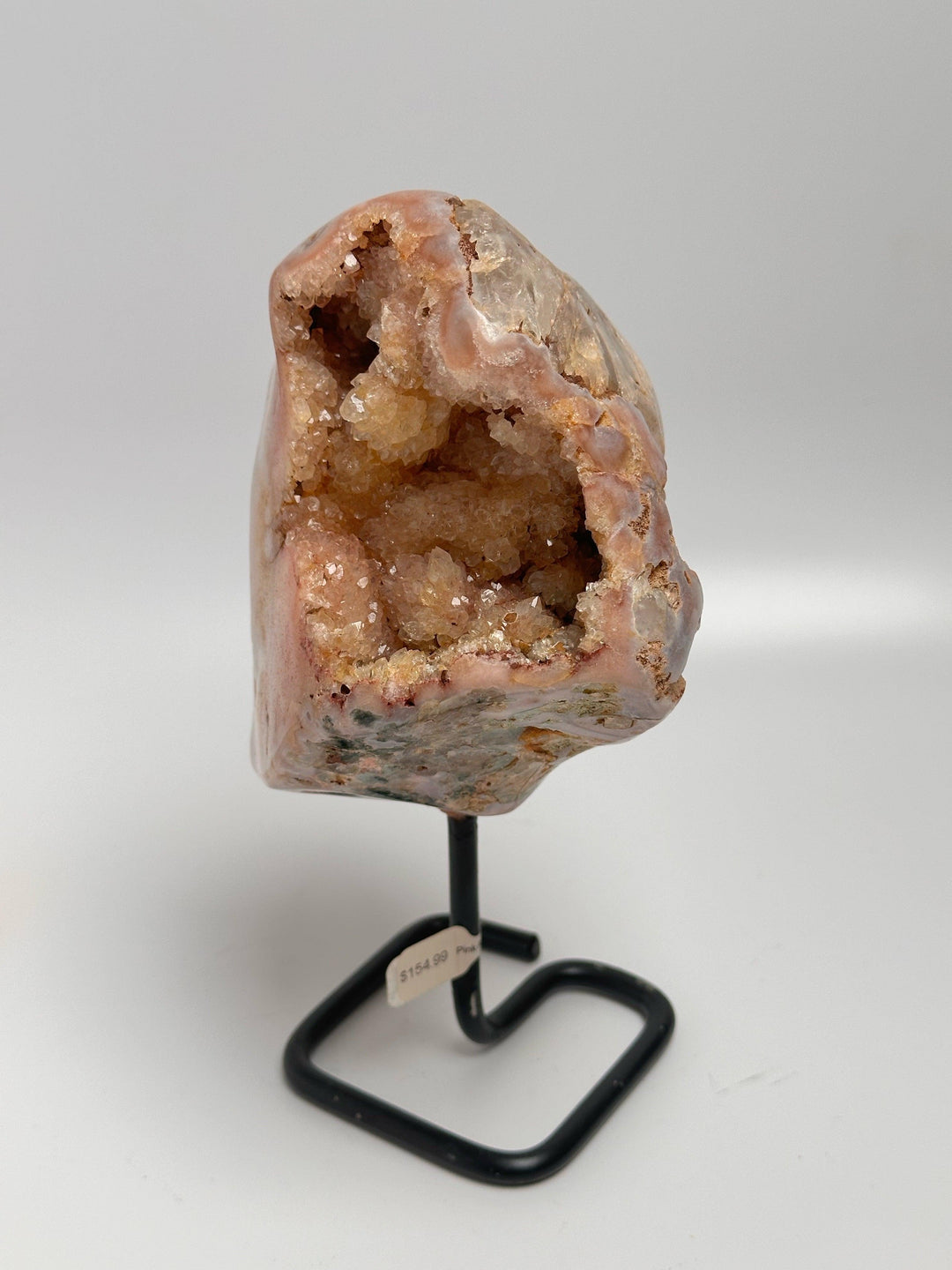 Pink Amethyst on Metal Base Brazil | The Harmony Store Crystal Slab