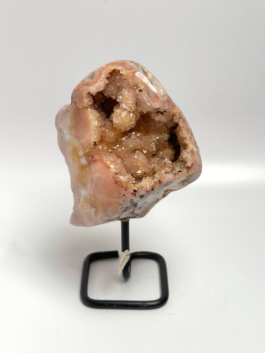 Pink Amethyst on Metal Base Brazil - The Harmony Store