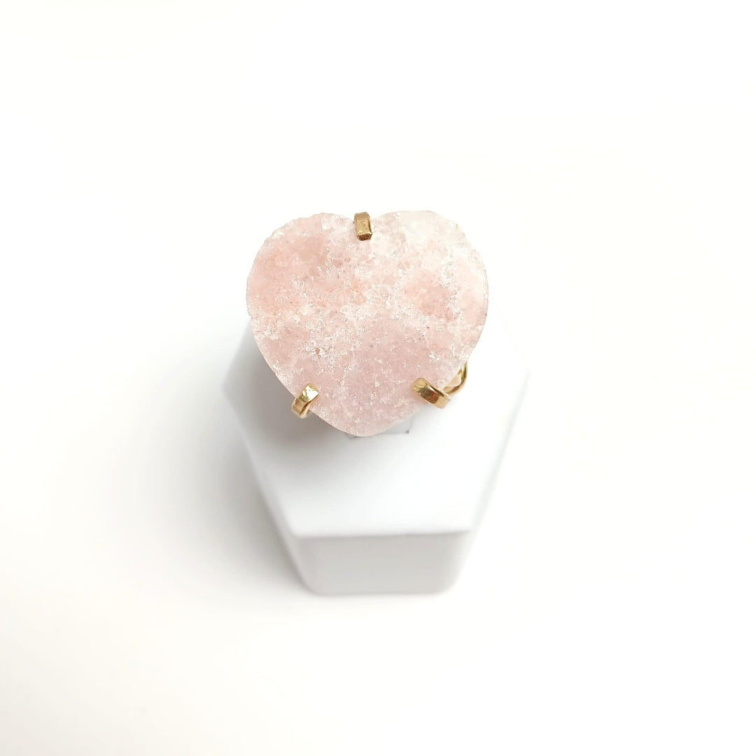 Pink Amethyst Wire Heart Ring | The Harmony Store Ring