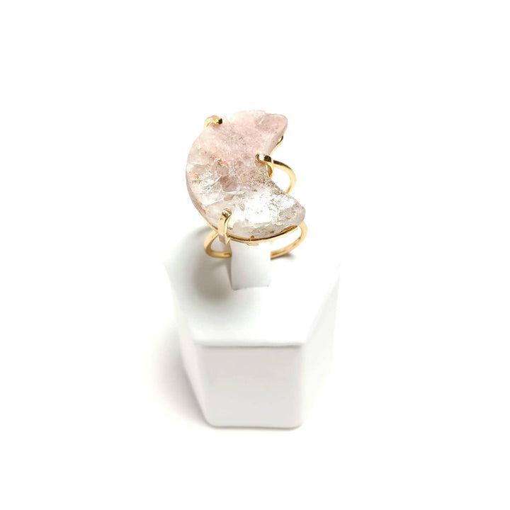 Pink Amethyst Wire Moon Ring | The Harmony Store Ring