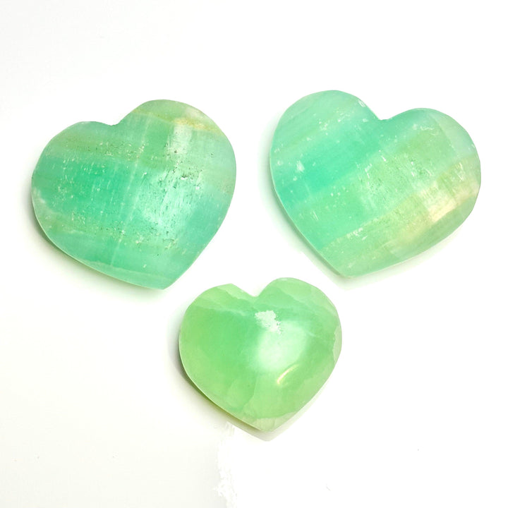 Pistachio Calcite-Heart : 100 - 150 g - System