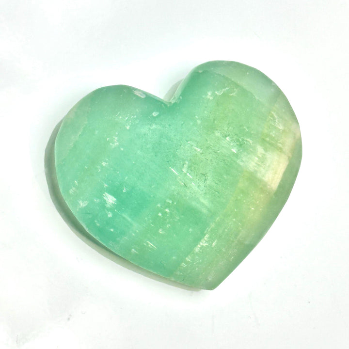 Pistachio Calcite-Heart : 150 -200 g - System
