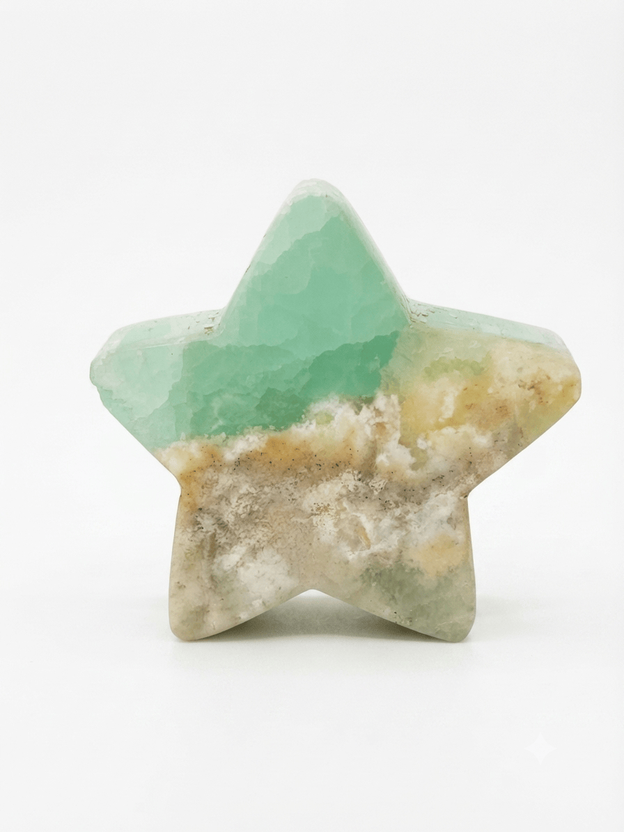 Pistachio Calcite Star | The Harmony Store Carving