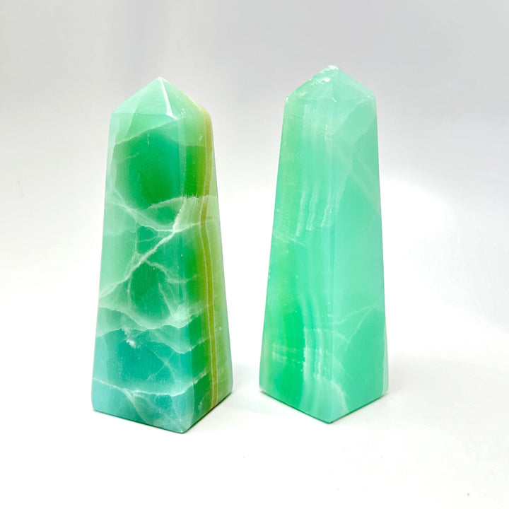 Pistachio Calcite Tower | The Harmony Store Tower