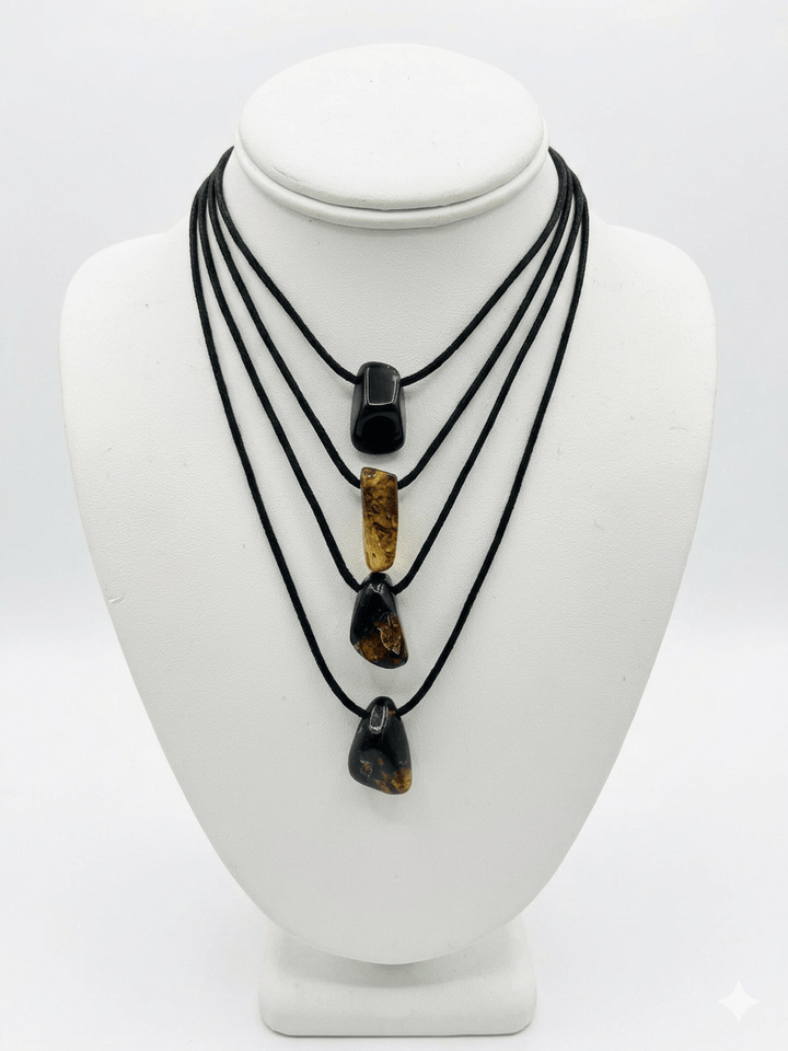 Polished Amber on Cord Necklace | The Harmony Store Necklace