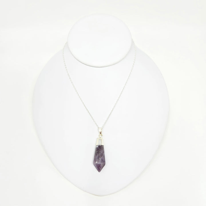 Polished Amethyst Diamond Pendant | Harmony Store Charms &amp; Pendants
