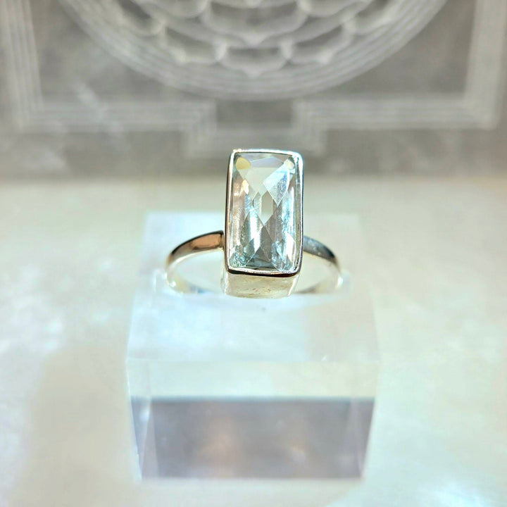 Prasiolite Faceted 925 Silver Ring | The Harmony Store Ring