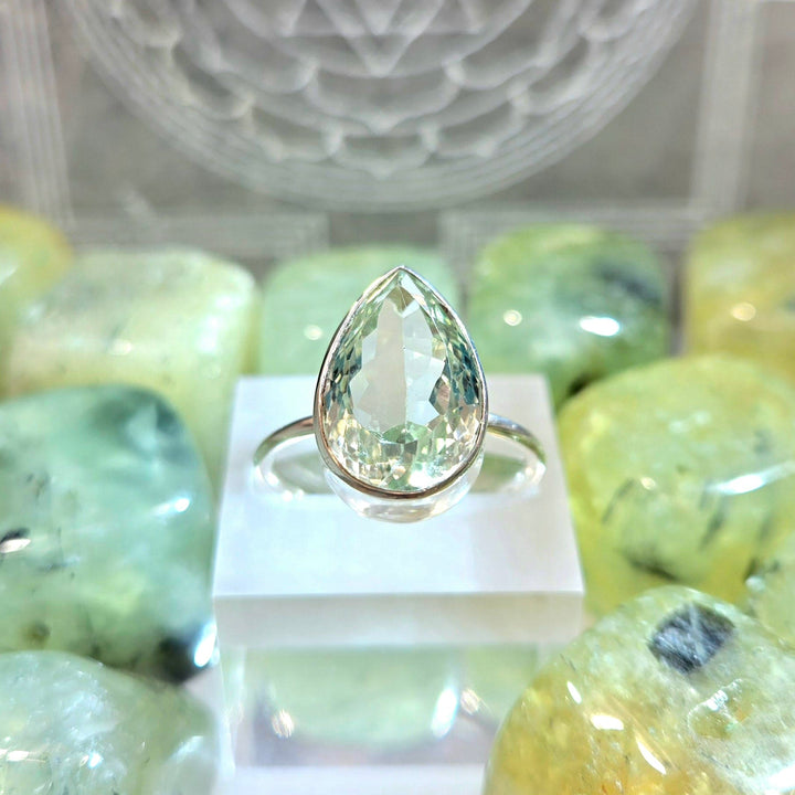 Prasiolite Faceted 925 Silver Ring | The Harmony Store Ring