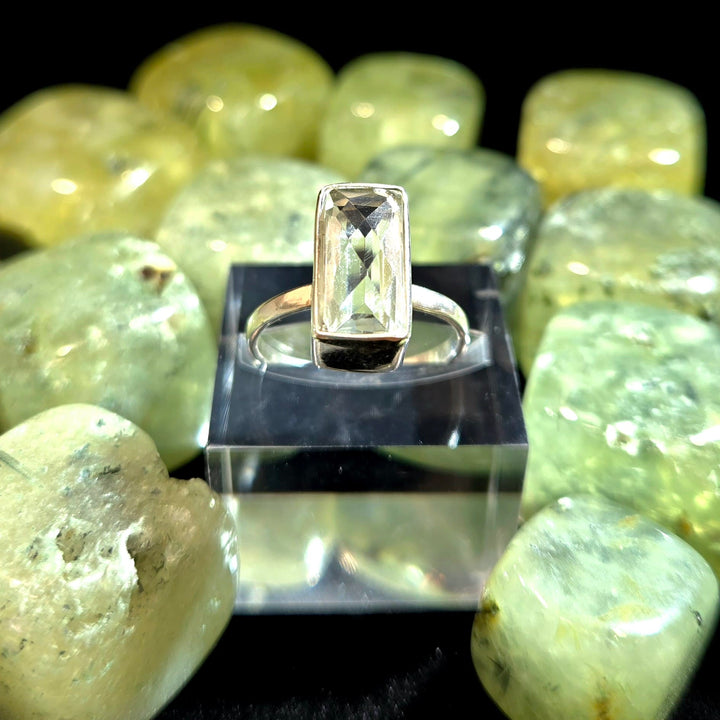 Prasiolite Faceted 925 Silver Ring | The Harmony Store Ring