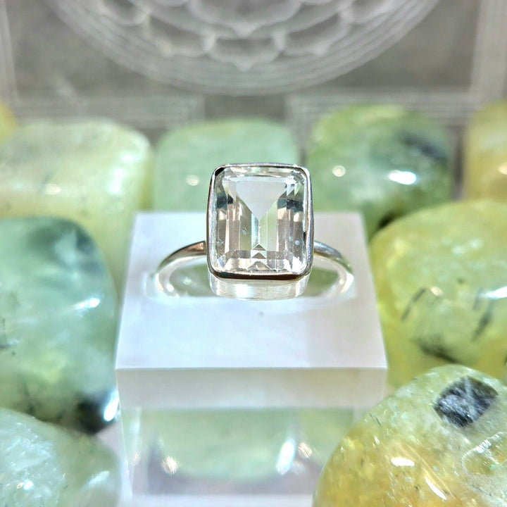 Prasiolite Faceted 925 Silver Ring | The Harmony Store Ring