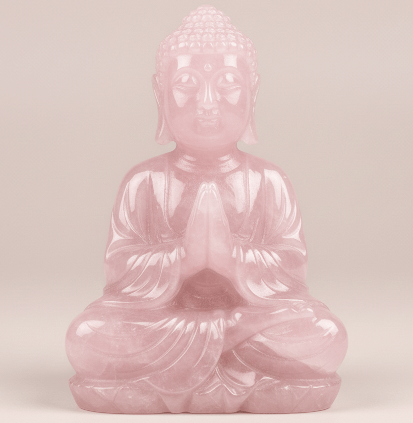 Praying Buddha Crystal Sculpture | Spiritual Decor Buddha