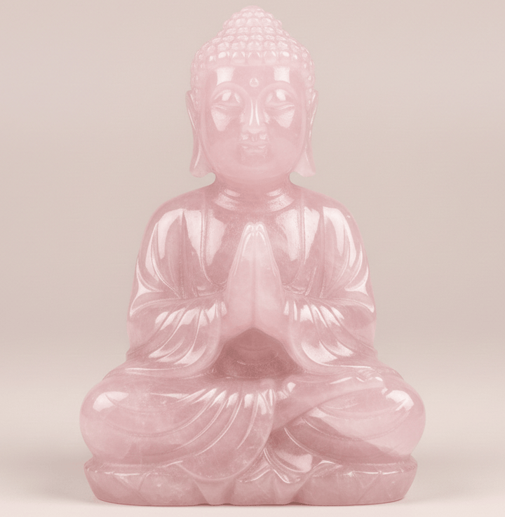 Praying Buddha Crystal Sculpture | Spiritual Decor Buddha