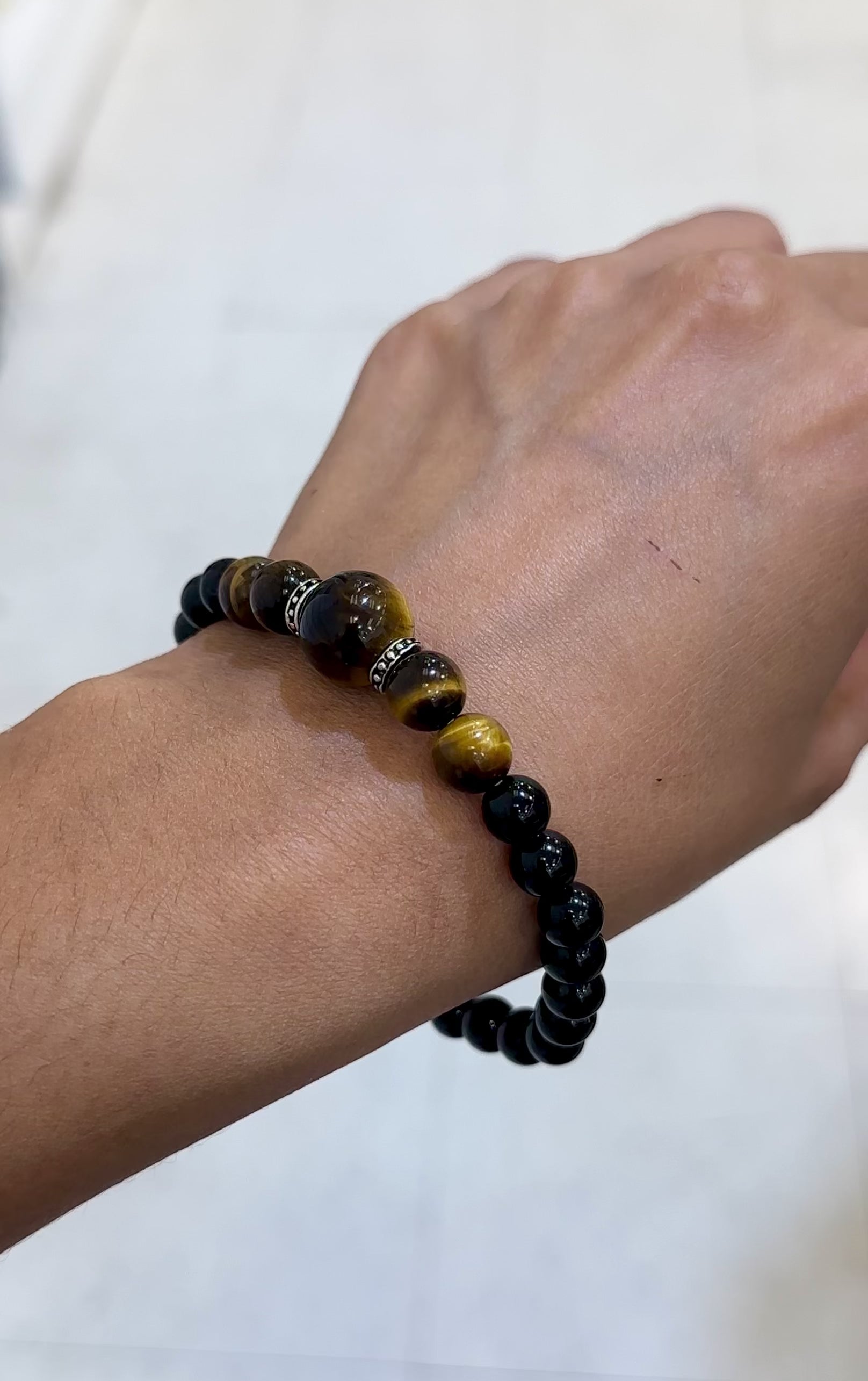 Black Obsidian & Tiger's Eye Bracelet | The Harmony Store