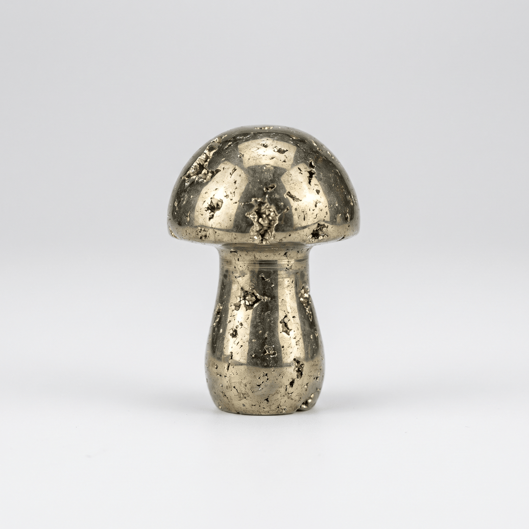 Pyrite Mushroom (2 Inch) | The Harmony Store Crystal Carving