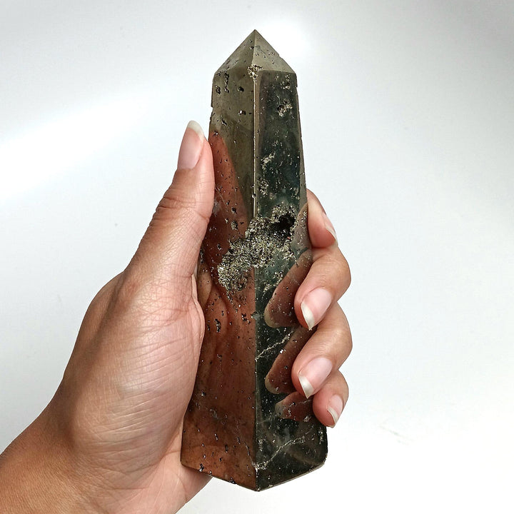 Pyrite Crystal Tower Obelisk | The Harmony Store Crystal Tower