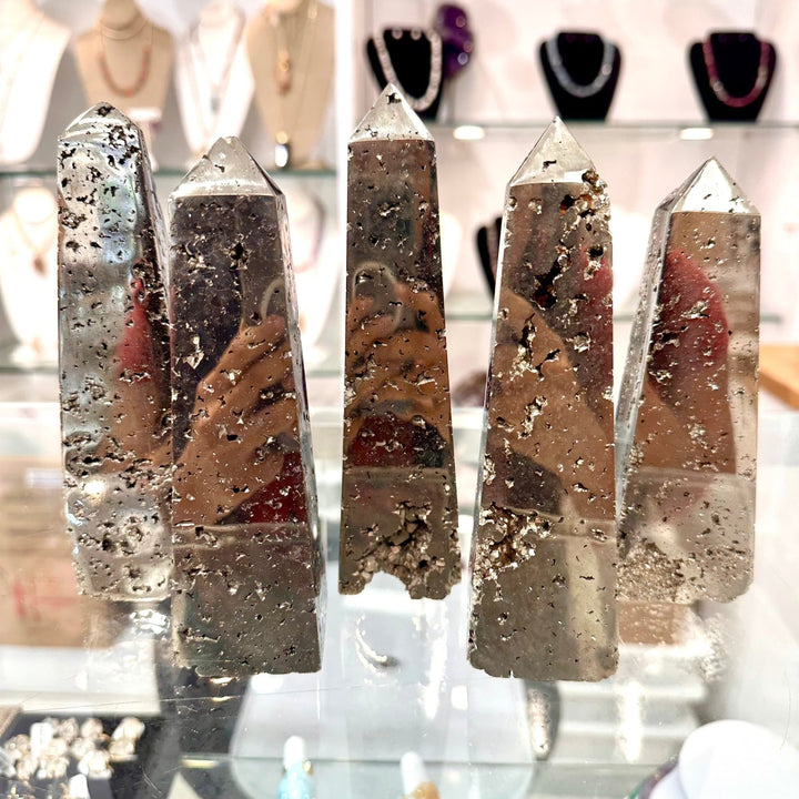 Pyrite Crystal Tower Obelisk | The Harmony Store Crystal Tower