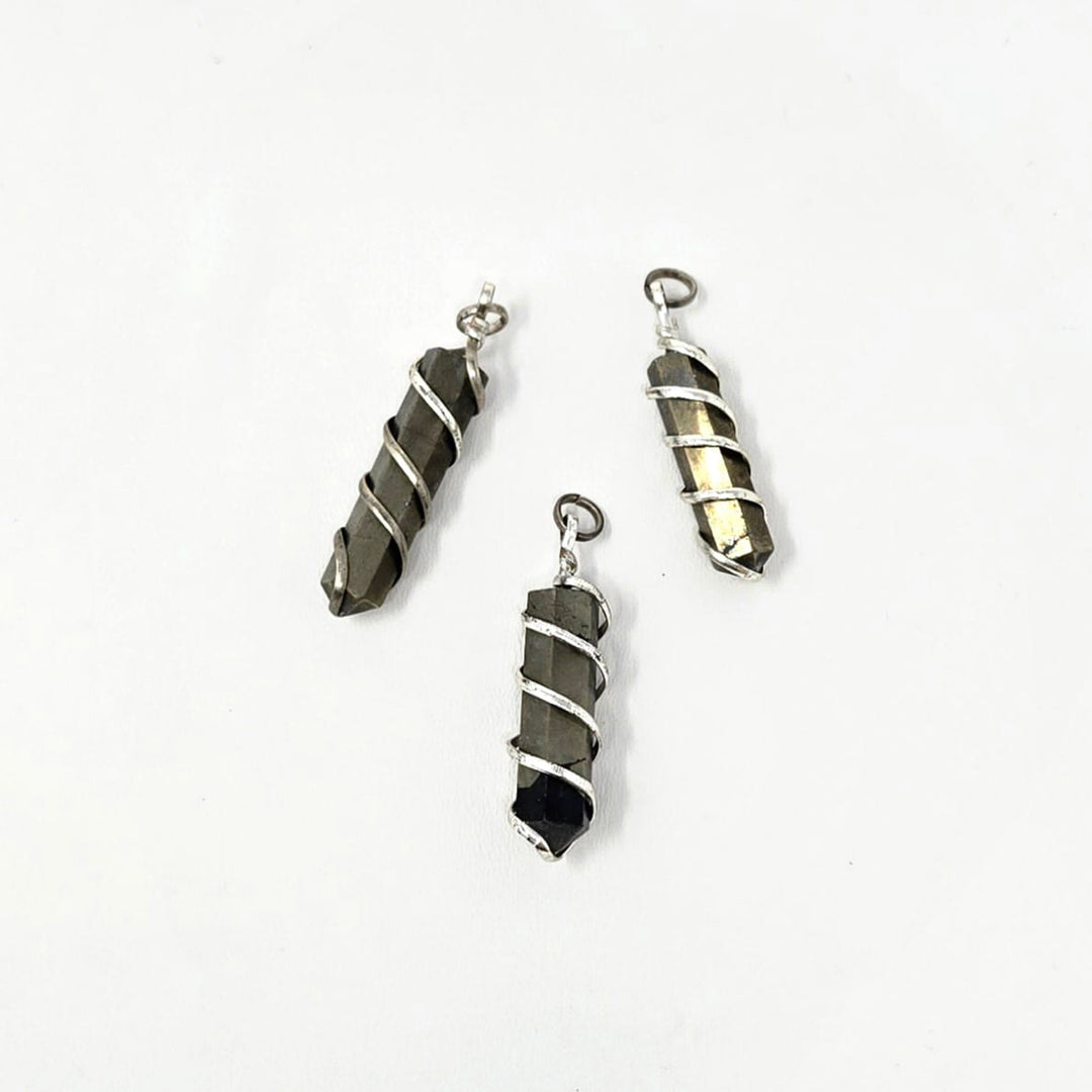 Pyrite Wire Wrap Obelisk Pendant | Harmony Store Pendant