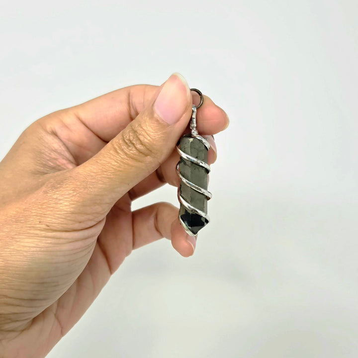 Pyrite Wire Wrap Obelisk Pendant | Harmony Store Pendant