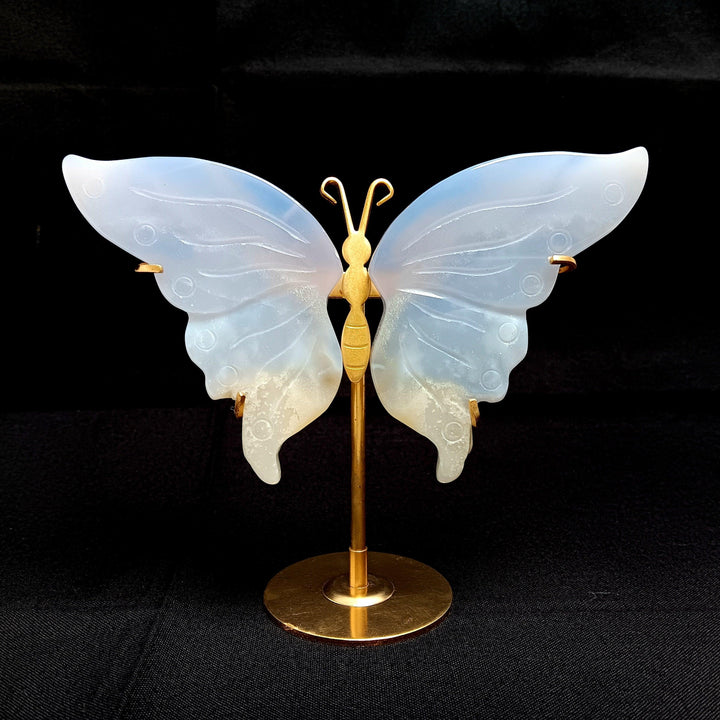 Quartz Butterfly with Copper Base | Harmony Store Carving