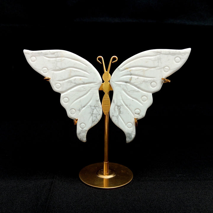Quartz Butterfly with Copper Base | Harmony Store Carving