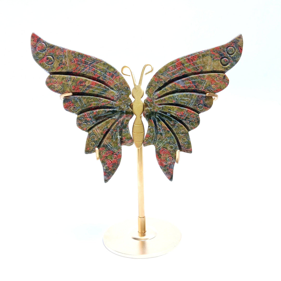 Quartz Butterfly with Copper Base | Harmony Store Carving