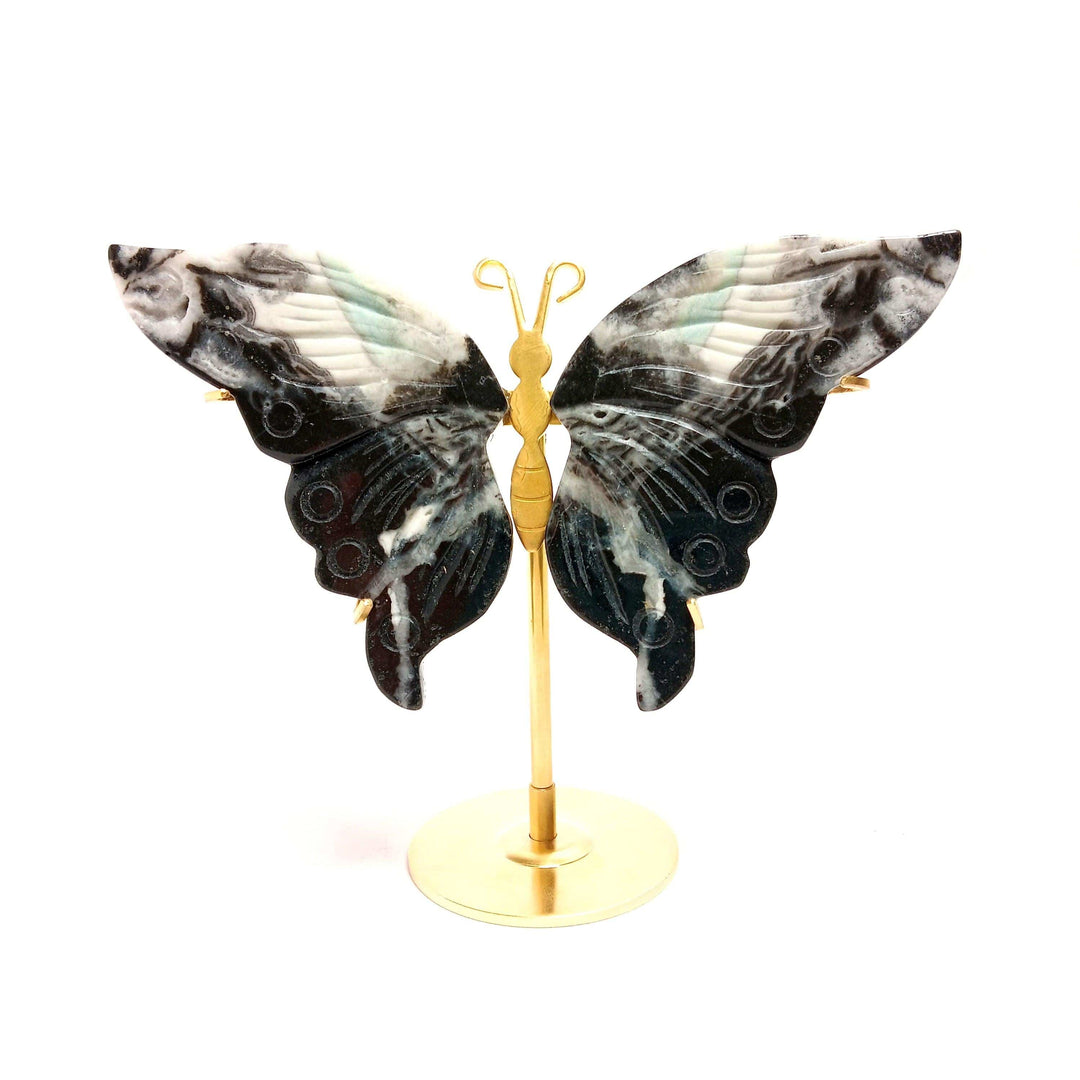Quartz Butterfly with Copper Base | Harmony Store Carving