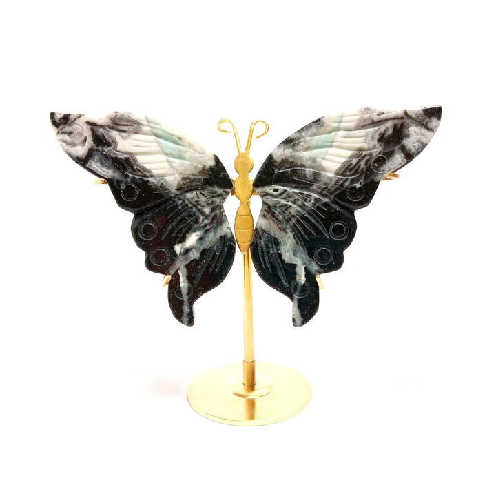 Quartz Butterfly with Copper Base | Harmony Store Carving