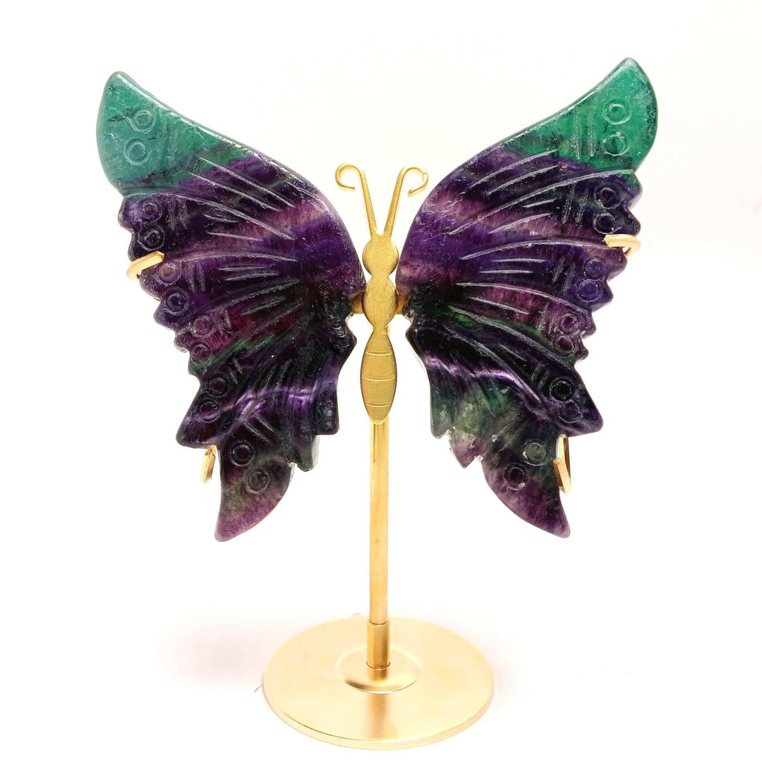 Quartz Butterfly with Copper Base | Harmony Store Carving