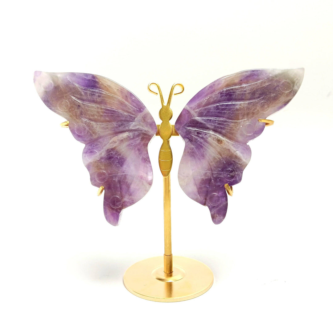 Quartz Butterfly with Copper Base | Harmony Store Carving