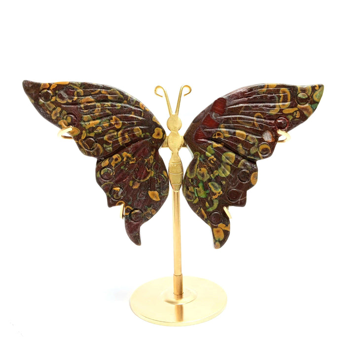 Quartz Butterfly with Copper Base | Harmony Store Carving