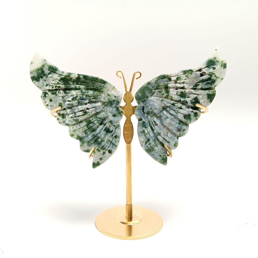 Quartz Butterfly with Copper Base | Harmony Store Carving