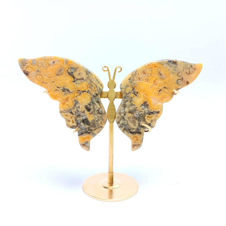 Quartz Butterfly with Copper Base | Harmony Store Carving