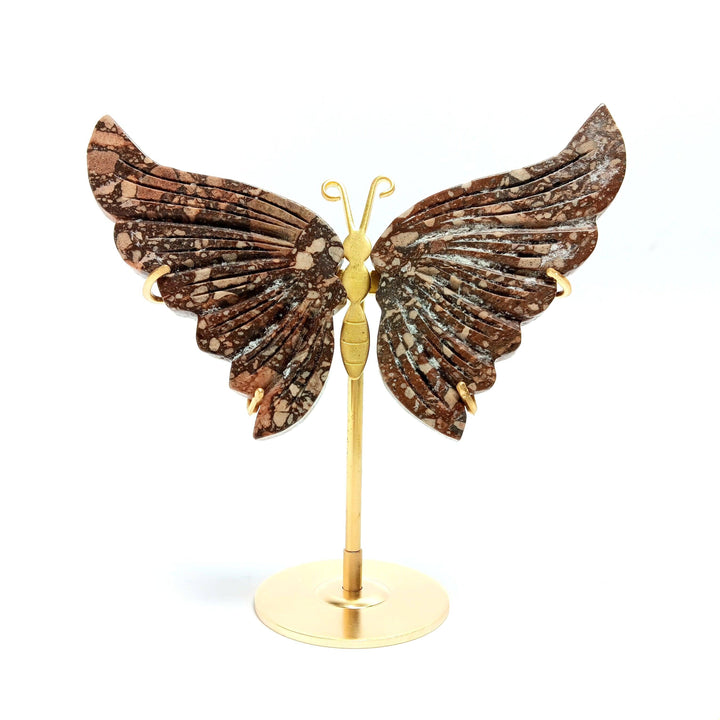 Quartz Butterfly with Copper Base | Harmony Store Carving