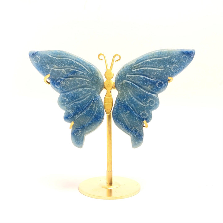 Quartz Butterfly with Copper Base | Harmony Store Carving