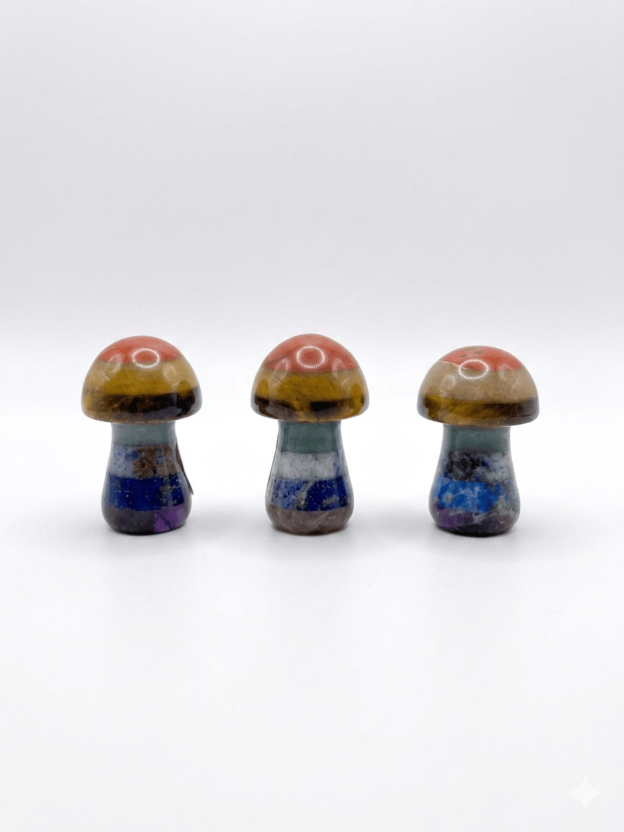 Rainbow Crystal Mushroom 1.5-Inch | The Harmony Store Mushroom