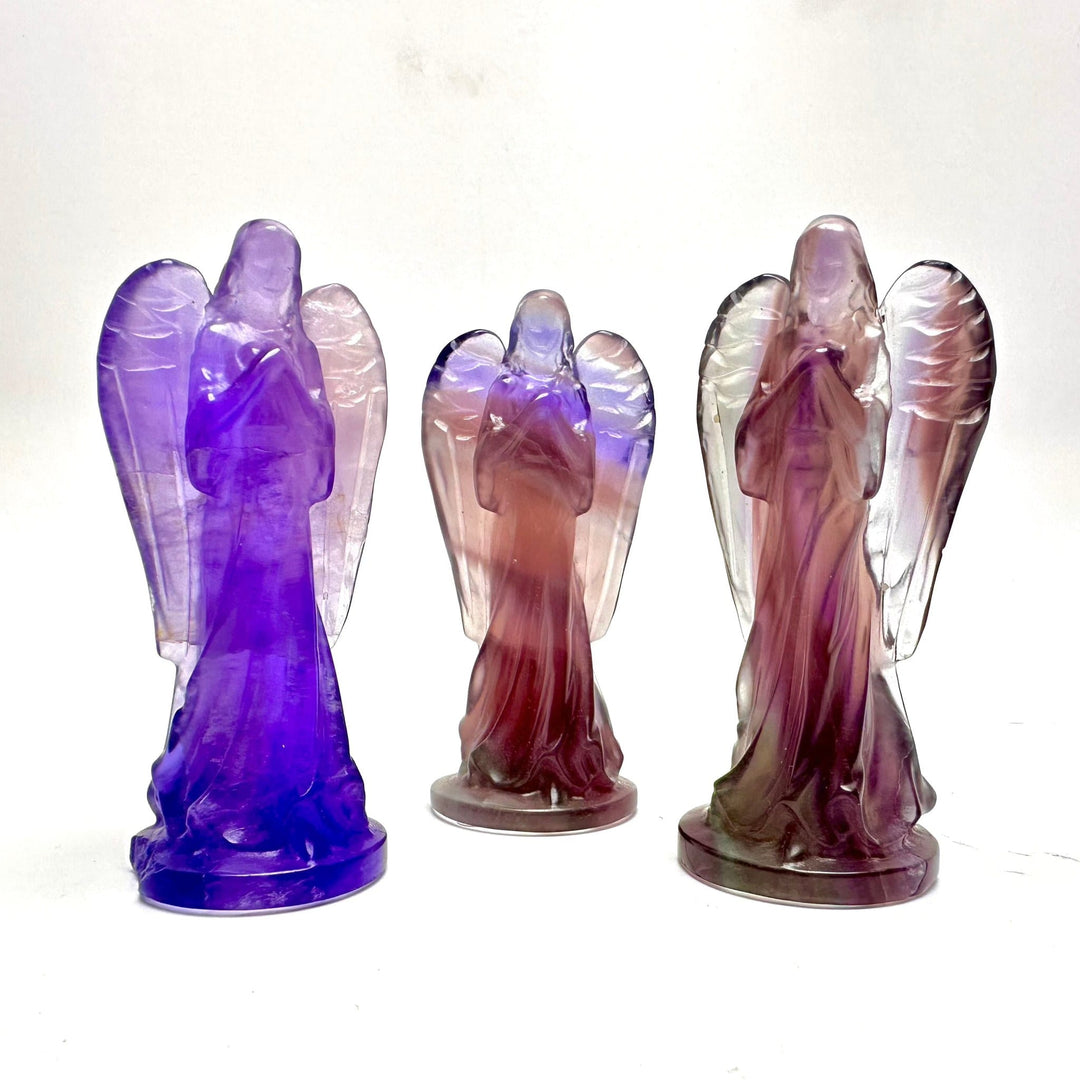 Rainbow Fluorite Hand Carved Angel | The Harmony Store Carving