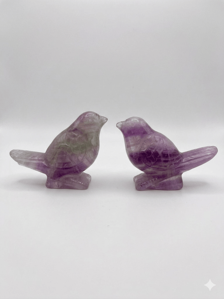 Rainbow Fluorite Canary Bird Sculpture | The Harmony Store Carving