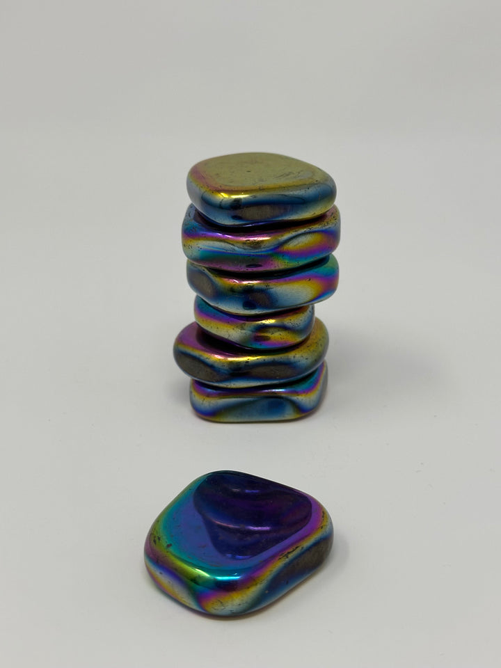 Rainbow Magnetic Hematite Medium | The Harmony Store Tumbled Stone