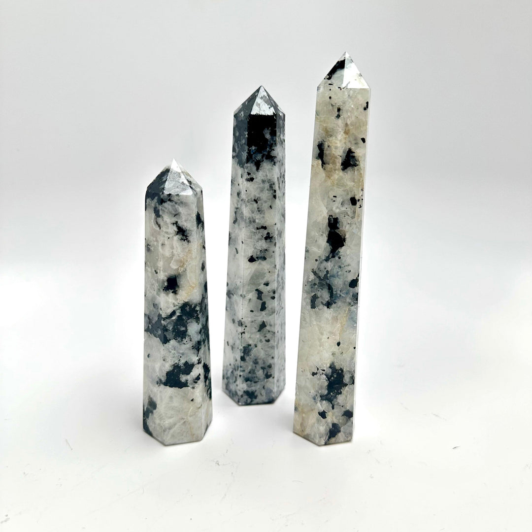 Rainbow Moonstone Tower Obelisk | The Harmony Store Crystal Tower