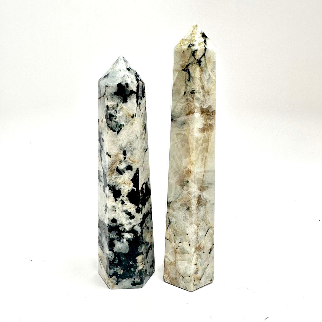 Rainbow Moonstone Tower Obelisk | The Harmony Store Crystal Tower