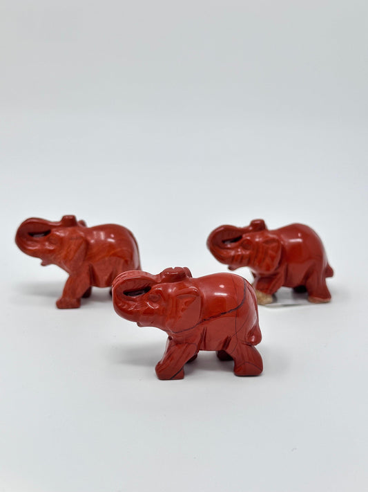 Red Jasper Elephant 2" - The Harmony Store Crystal Shop Miami